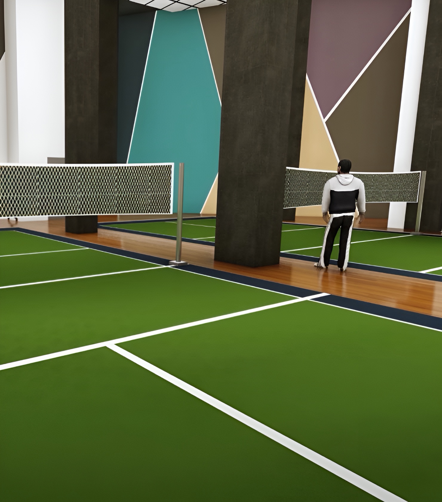 Elegant Nivasa Badminton Court - Sports Amenity Tellapur Hyderabad