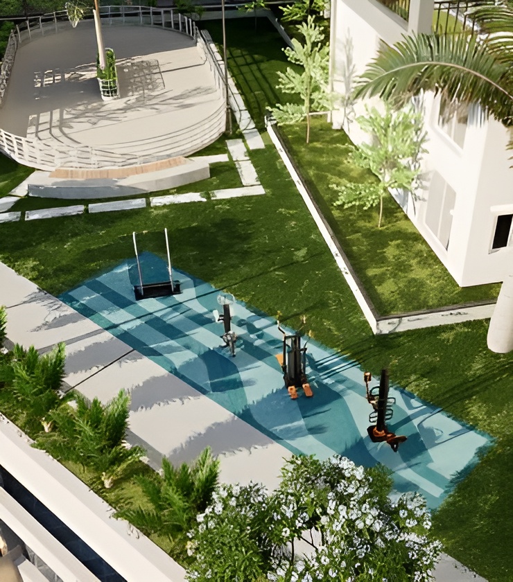 Elegant Nivasa Outdoor Gym - Open Air Fitness Area Tellapur Hyderabad