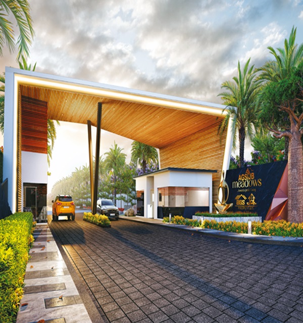 AGS JB Meadows Grand Entry Gate - Prestigious Secure Community Entrance Medchal