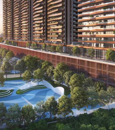Vantage Beautiful Outside Skyline View - Luxury Apartments Kokapet